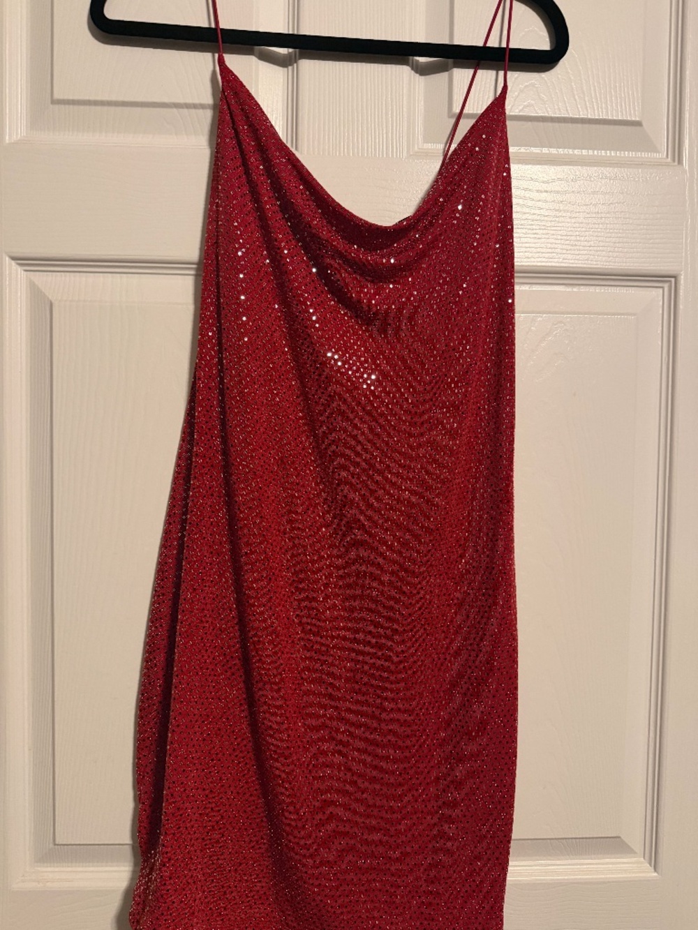 Red Sequined Dress